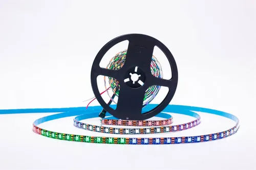 Vista 20 de WS2812B Tira de luz LED direccionable individual 100Pixels/m SMD 5050 RGB Pixel Strip DC5V (3.2FT 100LEDS no impermeable, PCB blanco)