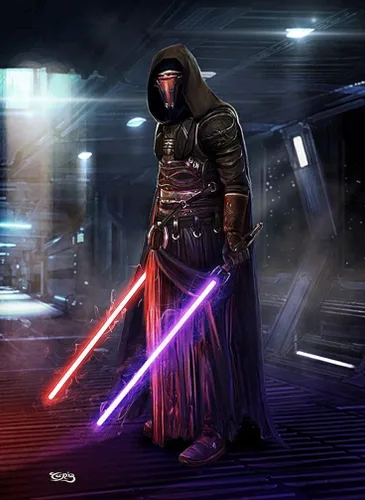 Vista 2 de Máscara Darth Revan para cosplay de resina de lujo para Halloween y adultos