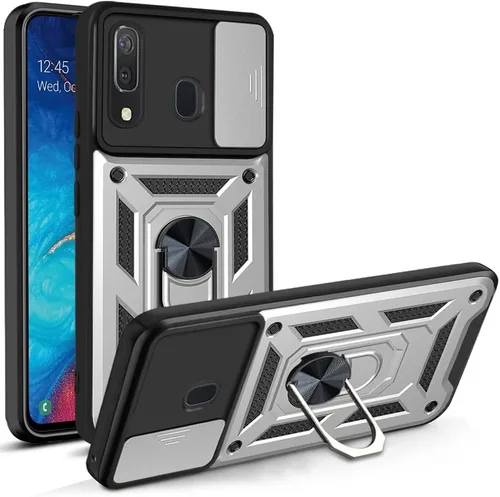 Vista 127 de Compatible con Tecno Pova Neo 2 Bracket Shell, con cubierta deslizante para lente de cámara compatible con Tecno Pova Neo 2 LG6n Case Negro