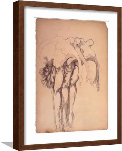 Vista 16 de ART.COM Zelda Fitzgerald - Lienzo enmarcado para pared, diseño de tres bailarinas, decoración figurativa, 12 x 16 pulgadas, marco negro con paspartú