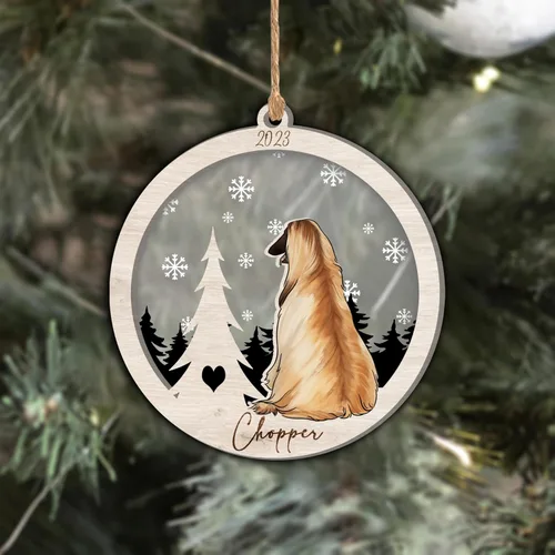 Vista 69 de Nazenti Adorno de Navidad conmemorativo personalizado, regalo personalizado de recuerdo de perro, condolencias por pérdida de mascotas, sabueso