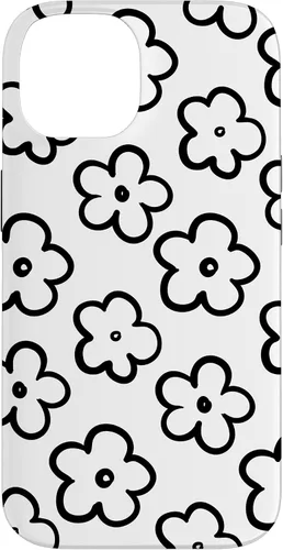 Vista 4 de Funda para iPhone 11 Pro Max con diseño de flores silvestres en blanco y negro