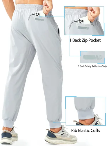 Vista 2 de NORTHYARD Pantalones deportivos para correr para hombre, ligeros, de secado rápido, para gimnasio, deportes activos, entrenamiento en pista