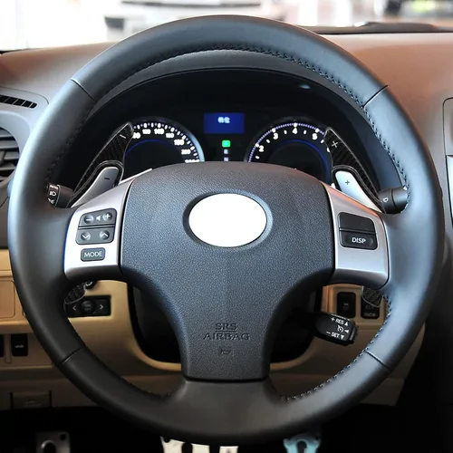 Vista 7 de Cubierta de fibra de carbono real para volante de palanca de cambios extendida compatible con Lexus es 2006 2007 2008 2009 2010 2011 2012 accesorios