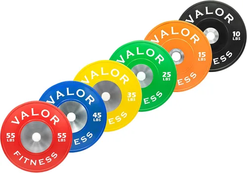Vista 3 de Valor Fitness BPX - Placas de parachoques de goma para levantamiento de pesas olímpico, entrenamiento cruzado y entrenamientos de fuerza