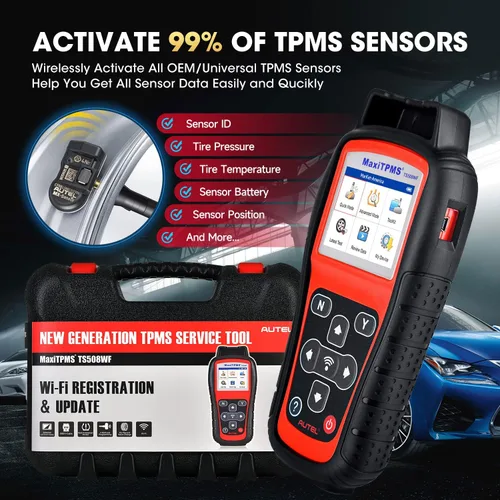 Vista 8 de Autel MaxiTPMS TS508WF KIT Herramienta de programación TPMS, con $300 8PCS Sensor y 4PCS válvulas, 2026 WiFi Ver de TS508 TS501 PRO TS408S TS601