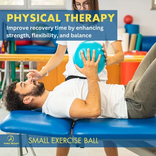 Vista 7 de ProBody Pilates Mini Pelota de Ejercicio con Bomba - Pelota de Entrenamiento de 9 Pulgadas para Estabilidad, Barra, Yoga, Núcleo y Terapia Física