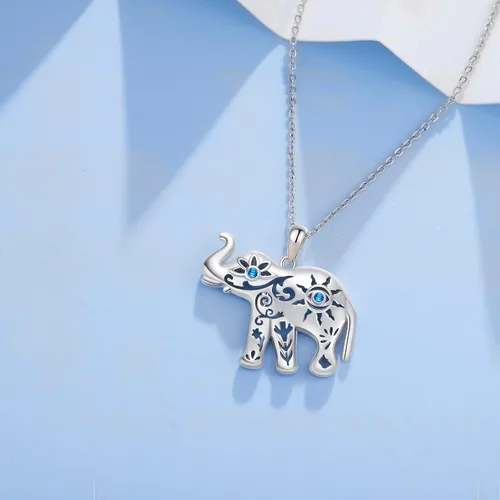 Vista 5 de YAFEINI Collar de plata de ley con diseño de vaca de las tierras altas, collar de animales de Capibaravaca de las tierras altas, regalos creativos