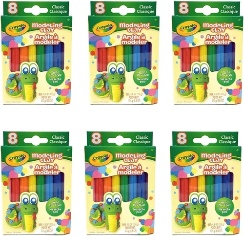 Vista 5 de Crayola arcilla para modelar (8 unidades por paquete) 0.6 onzas, básico