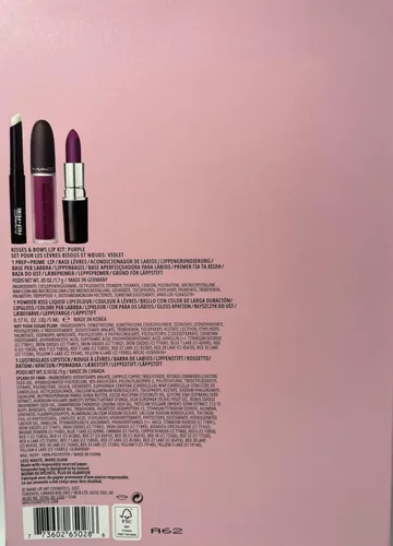 Vista 4 de MAC Edición Limitada Kisses & Bows Kit de labios: morado