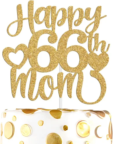 Vista 16 de Decoración para tartas con texto en inglés "Happy 50th Mom", feliz 50 cumpleaños para madre, saludos a 50 años, cumpleaños, aniversario, suministros