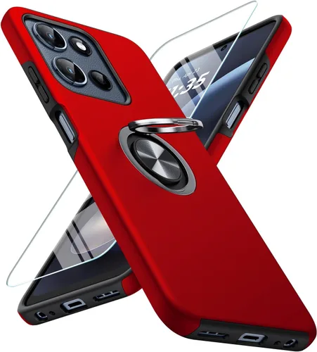 Vista 12 de JAME for Motorola Edge 2025 Case with Ring Stand Slim Shockproof Phone Case Cubierta de doble capa de grado militar resistente a prueba de golpes