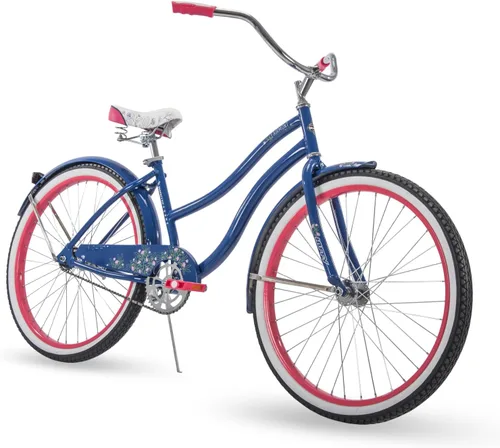 Vista 14 de Huffy Cruiser Bike, Fairmont or Woodhaven Model, 20/24/26 Inch Sizes, Perfect for Casual Rides, Ergonomic Design, Rear Rack and Basket on Woodhaven