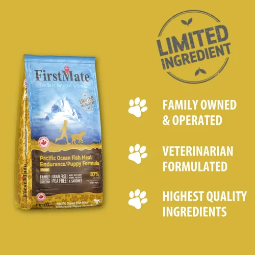 Vista 6 de FirstMate Pet Foods Alimento seco para perros – Ingrediente limitado Comida de pescado del Océano Pacífico, fórmula de resistencia/cachorro – Receta