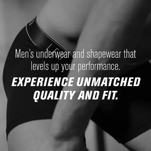 Vista 6 de LEO - Pantalones cortos de compresión para hombre, con control de abdomen, para hombre Negro