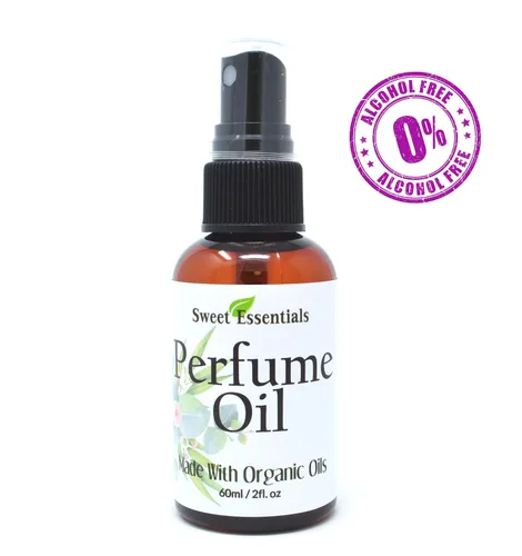 Vista 5 de Sweet Essentials Té blanco y rosa Aceite de fragancia/perfume 2 oz hecho con aceites orgánicos – Spray sobre aceite de perfume – Sin alcohol ni