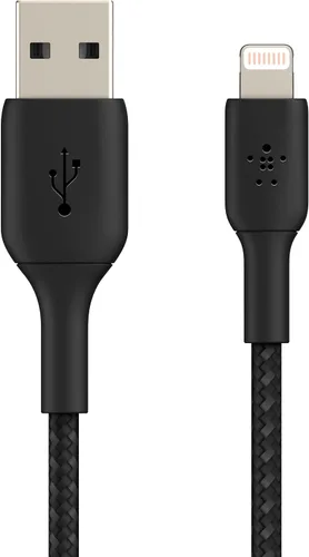 Vista 5 de Belkin BoostCharge Cable Lightning Trenzado - 3.3 pies/1M - Certificado MFi Cargador de iPhone de Apple Cable USB a Lightning - Cable de iPhone