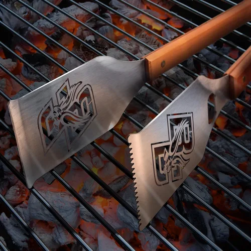 Vista 2 de YouTheFan NCAA Grill-A-Tong - Pinzas para barbacoa de acero inoxidable cortadas con láser