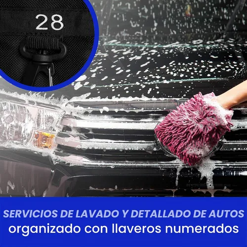 Vista 8 de EZ line Estuche para llaves enrollable, organizador de llaves enrollable, funda enrollable para llaves, vinilo flexible y duradero, 50 llaves