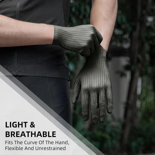 Vista 3 de ROCKBROS Cycling Gloves Mountain Bike Gloves Full Finger Cycling Gloves Anti-Slip Bicycle Gloves for Men Women Cycling Sports