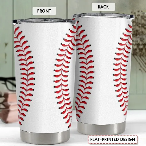 Vista 2 de SANDJEST Vaso de béisbol de 20 onzas con aislamiento de acero inoxidable, taza de viaje, vaso de béisbol para mujeres, hombres, mamá, regalos