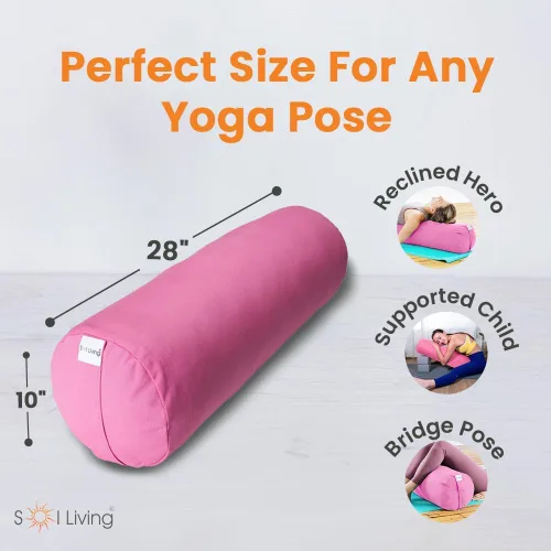Vista 126 de Sol Living Almohada de yoga rectangular para meditación, accesorios de meditación de algodón, almohada de meditación restaurativa de yoga, almohada