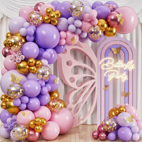 Vista 10 de Kit de arco de guirnalda de globos de mago mágico todo en 1 con snitch adicional para decoraciones de cumpleaños de mago mágico, suministros