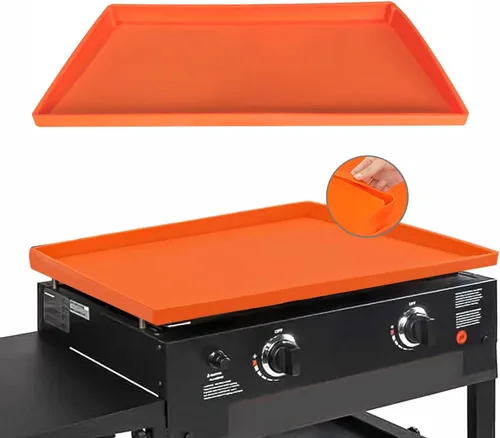 Vista 10 de Blackstone - Alfombrilla de silicona para plancha, resistente grado alimenticio, gris, 28 pulgadas