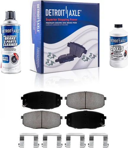 Vista 135 de Detroit Axle - Kit de freno delantero para Dodge Ram 1500 Durango Dakota Chrysler Aspen Dakota Driver Side Disco Freno Pinza de freno de cerámica