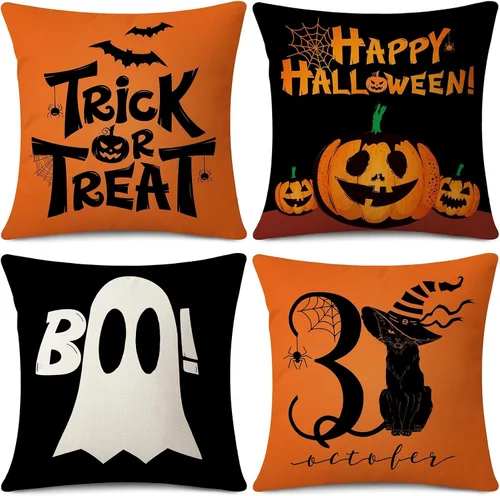 Vista 12 de Fundas de almohada de estilo navideño a cuadros de búfalo negro y blanco 45x45 centímetros (Negro a cuadros de búfalo)