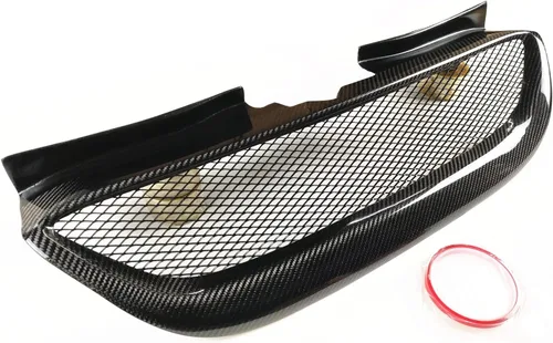 Vista 5 de Parrilla de malla de parachoques delantero para Hyundai Genesis Coupe 2008-2012 fibra de carbono negra