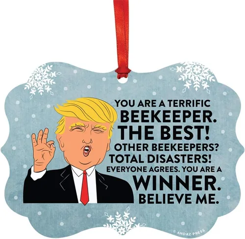 Vista 110 de Andaz Press Presidente Donald Trump Fancy Frame Recuerdo Adorno de Navidad Regalo de broma Ejecutivo de Cuenta, 1 paquete, Divertidas Ideas