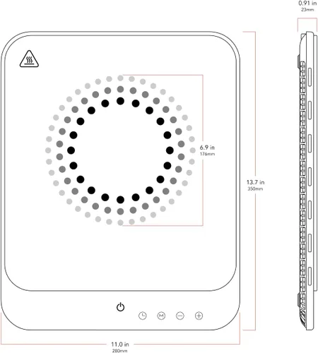 Vista 5 de AirHood Cocina de inducción ultrafina Placa caliente de encimera con sensores de precisión para 10 modos de temperatura Electrodoméstico