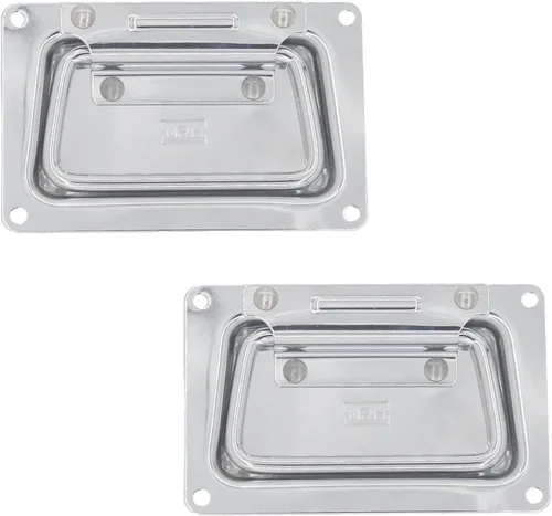 Vista 13 de 2 manijas con resorte, funda de hardware resistente para muebles, funda de anillo para caja de pecho, gabinete y altavoz con agarre de goma montado