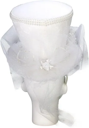 Vista 10 de Foam Party Hats: Feathers Princess Crown – Handmade Fancy Feather Crown for Weddings, Parties & Costumes