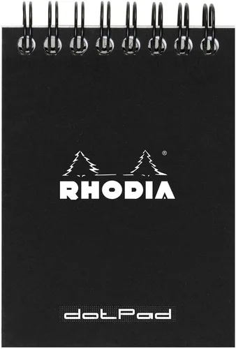 Vista 17 de Rhodia Bloc de notas encuadernado con alambre, A4, punto - negro (185039C)