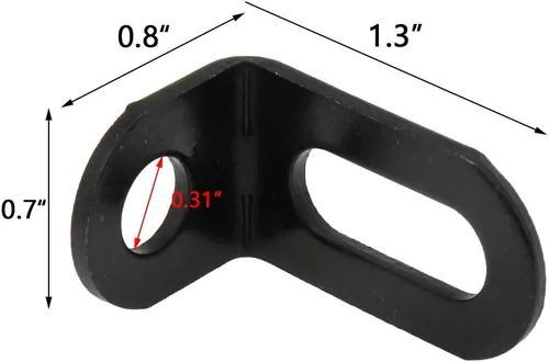 Vista 2 de Bitray Soportes de esquina en forma de L de 1.2 x 0.8 x 0.7 pulgadas, soportes ajustables de ángulo recto resistentes para muebles, soportes