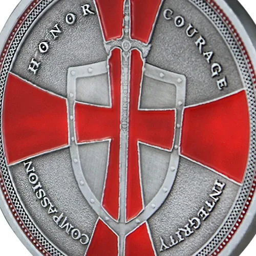 Vista 4 de AtSKnSK Moneda de desafío de los caballeros templarios