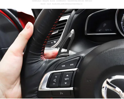 Vista 4 de Cubiertas de extensión de palanca de cambios de palas de repuesto para volante de aluminio para Mazda 3 6 Axela Atenza CX9 CX3 CX5 MX5 Mazda3