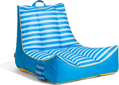 Vista 12 de Big Joe flotador Captain's Caddie sin necesidad de inflar para piscina con portavasos, hibisco tropical y aqua de doble lado con malla, tela