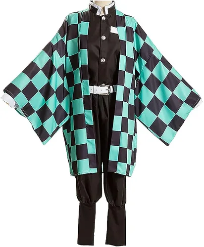 Vista 5 de Kamado Tanjirou - Disfraz de kimono para hombre disfraz de Halloween