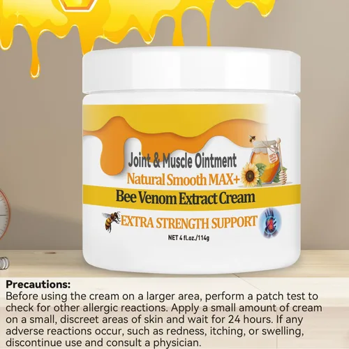 Vista 8 de Bee Venom - Crema para huesos musculares, acción rápida, calmante y eficaz ayuda para espalda, cuello, mano, pie, rodilla, músculo, hombro, tópico