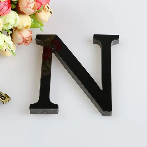 Vista 9 de Pegatinas de pared para pared, calcomanías para el hogar, 26 letras 3D, calcomanías de arte acrílico, decoración del hogar Y