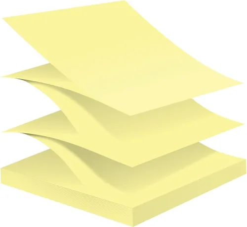 Vista 9 de Post-it Notas superadhesivas 100% recicladas, 3 x 3 pulgadas, amarillo canario, 6 blocs