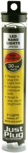 Vista 2 de Woodland Scenics JP5755 Sistema de iluminación Just Plug(TM), luces LED Nano intermitentes ROJAS