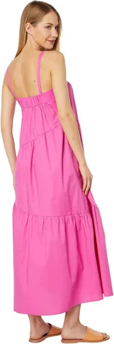 Vista 2 de Donna Morgan Vestido largo sin mangas para mujer con niveles diagonales
