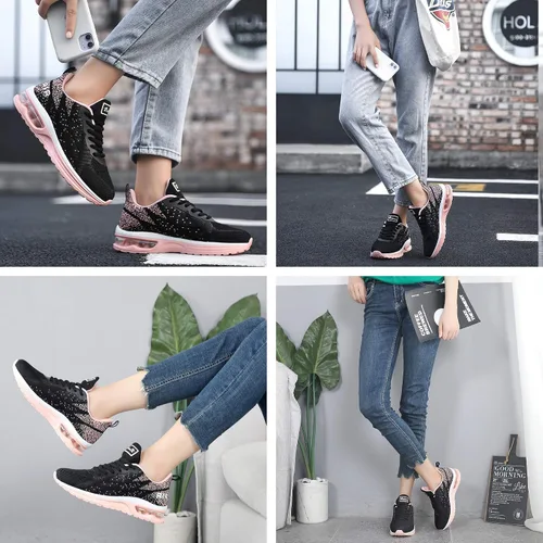 Vista 7 de RomenSi Tenis deportivos para mujer, transpirables, de moda, para gimnasio, caminar, tenis (talla 5.5-10 B (M) de EE. UU
