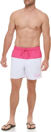 Vista 2 de Calvin Klein Men's Standard Uv Protected Two Tone Logo Swim Trunk