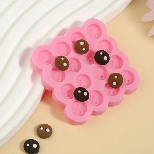 Vista 4 de 1 molde para fondant de accesorios de ojo de castor, lindo molde de silicona de chocolate para ojos, para decoración de pasteles de fiesta