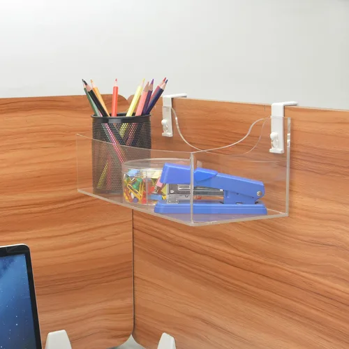 Vista 7 de Estante colgante de acrílico para mesita de noche, organizador de mesita de noche multiusos para cama/litera, estante de pared cúbico, organizador